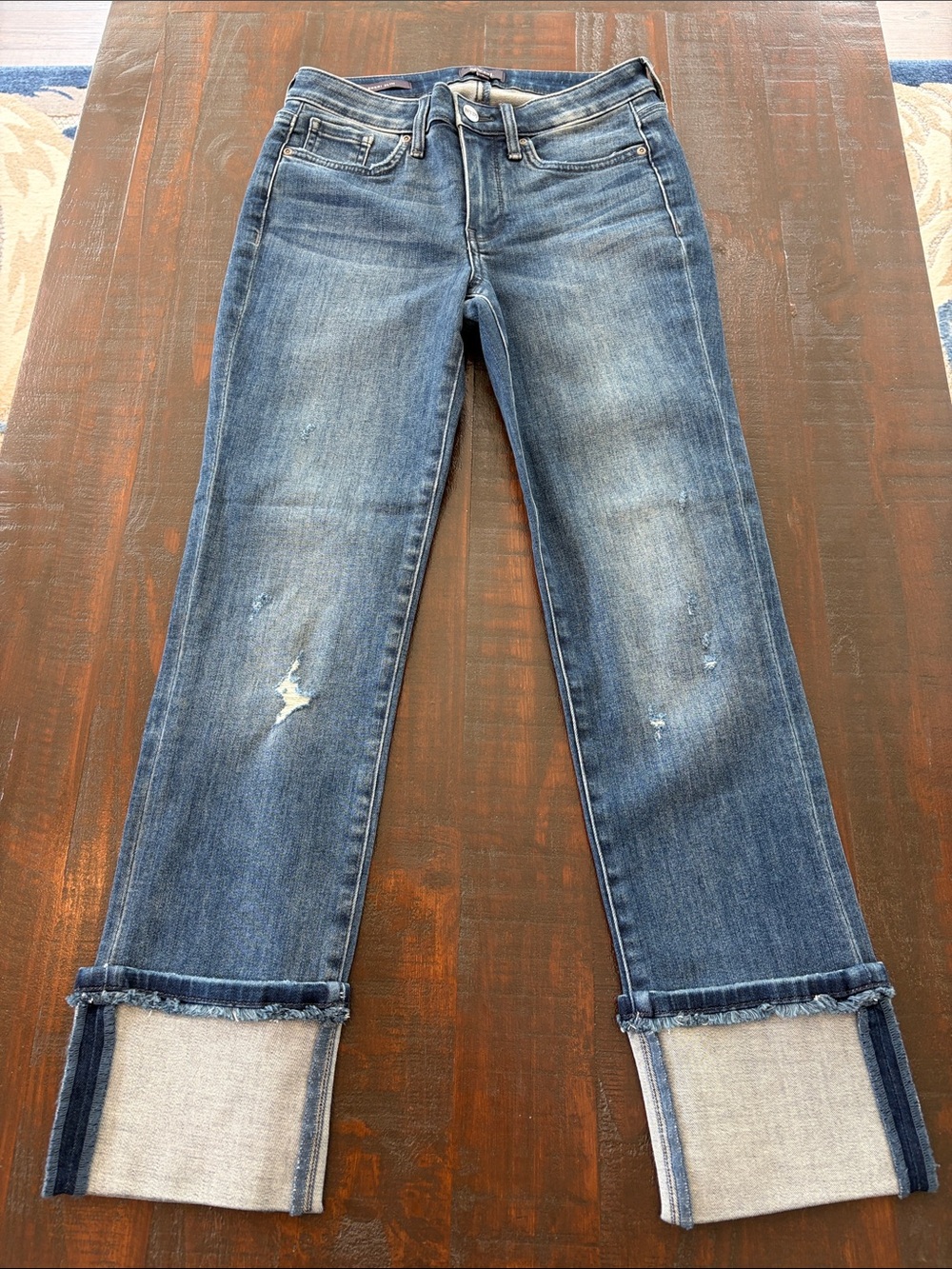 NYDJ Sheri Slim Jeans with Wide Cuffs Size 0